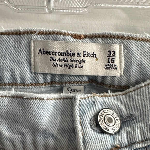 Abercrombie & Fitch Ankle Straight Ultra High Rise Curve Love Women’s 33/16 - Picture 5 of 11
